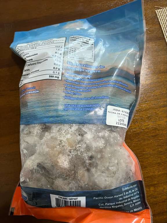 Costco: Camarón de bahía congelado, bolsa de 680g en $97 pesos | Villahermosa