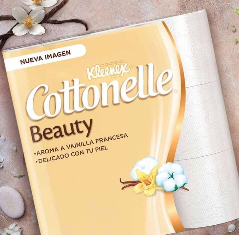 AMAZON: Kleenex Cottonelle Beauty, Papel Higiénico, color Blanco, 18 Rollos x 180 Hojas Triples | Planea y Ahorra, envío gratis con Prime