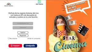 Star Cinema (Combos y boletos más baratos para Cinemex y Cinepolis)