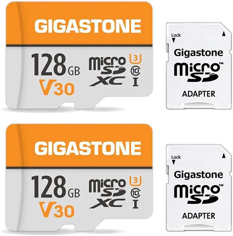 Amazon: Micro SD Gigastone - Paquete de 2 tarjetas 512 GB ($1359) / Paquete de 2 tarjetas 128 GB ($424) | Precio Prime