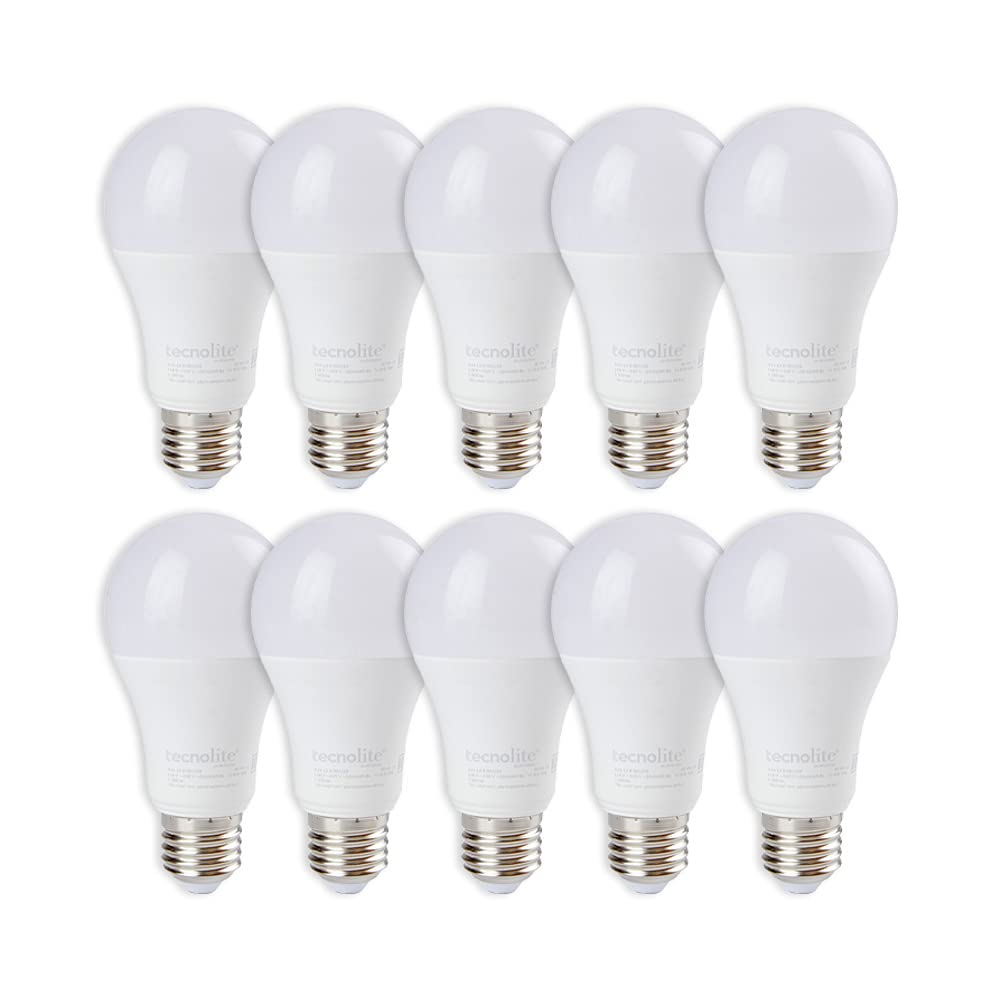 AMAZON: Tecnolite Paquete de 10 Focos Led A19 para Iluminación Interior, 14 W y 1300 Lumens, Luz Fría de Día, Ahorrador de Energía Eléctrica
