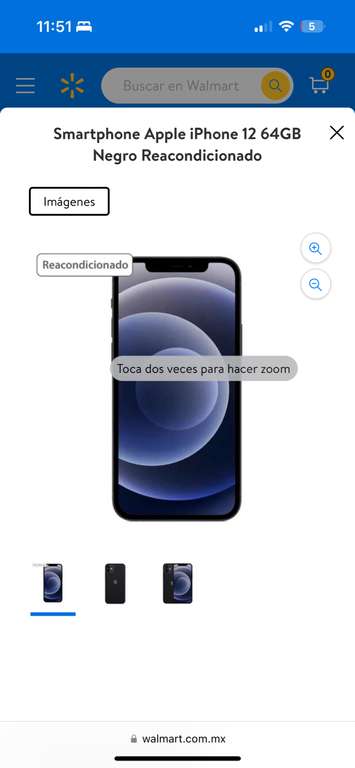 Smartphone Apple iPhone 12 64GB Azul Reacondicionado
