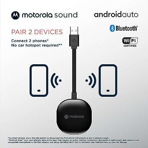 Amazon: Adaptador inalámbrico para Coche Android Auto Motorola Ma1
