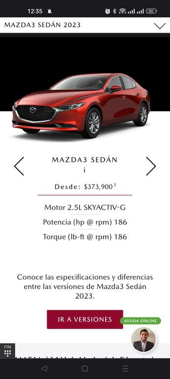 Mazda 3 sedan baja de precio $21,000 menos