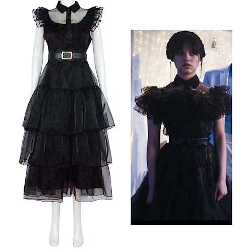 Amazon Disfraz de Wednesday Addams para Niñas- tallas- envío prime