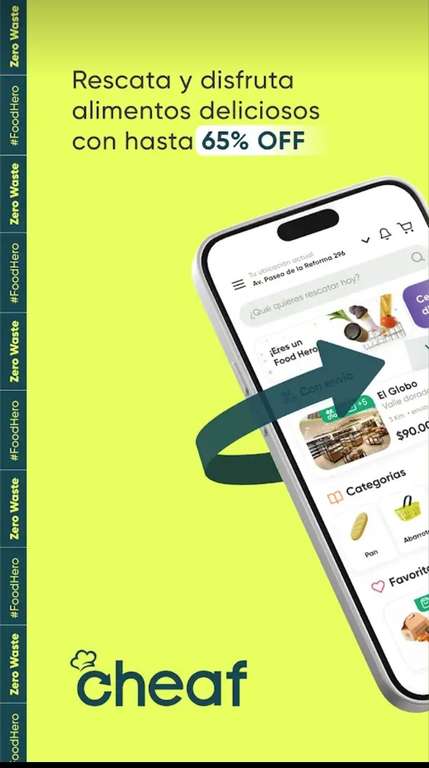 Google Play: Eachef, rescata pan y pasteles del globo,comida de restaurantes, etc.