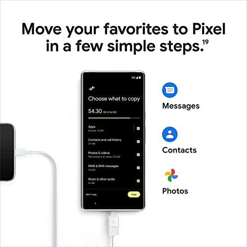 Amazon: Google Pixel 6 Pro - AMOLED 5G de 6.7 pulgadas - Smartphone desbloqueado - 128 GB - Blanco nublado (reacondicionado)