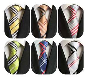 Amazon: WeiShang Lote de 6 corbatas clásicas de seda para hombre