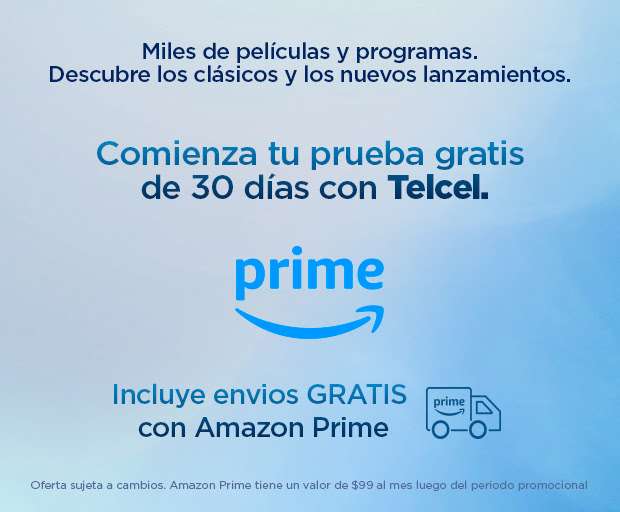 Telcel: Amazon Prime 30 días GRATIS