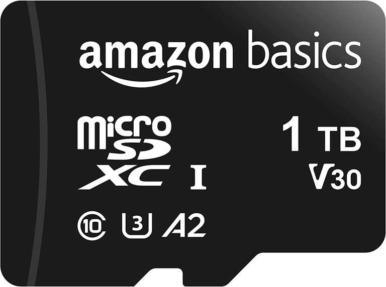 Amazon: Memoria Micro SD Amazon Basics 1 TB, 512 GB, 256 GB y 128GB Registrando sus mejores precios historicos