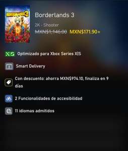 Xbox: Borderlands 3 a solo $172 amlocoins