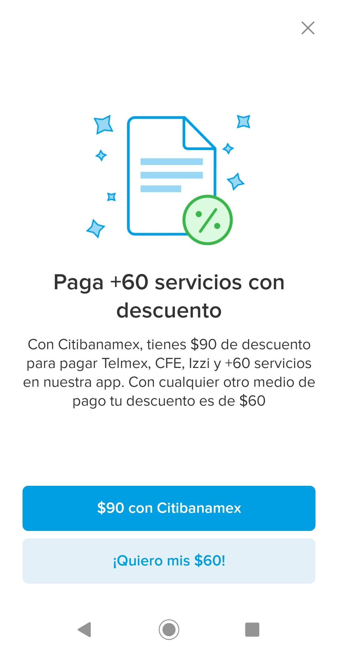 Mercado Pago Descuento de 90 para pagar Telmex, izzi y