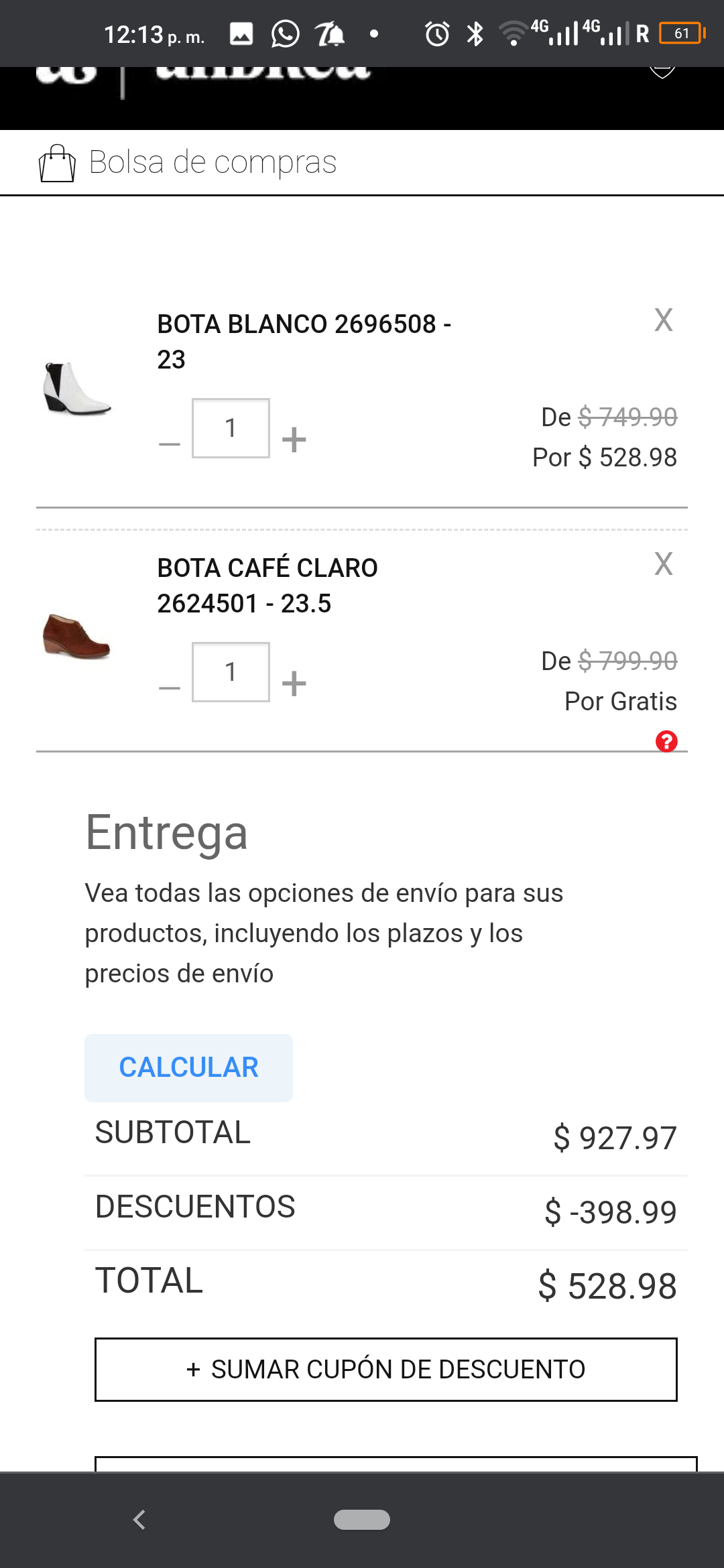 2x1 en zapatos andrea - promodescuentos.com