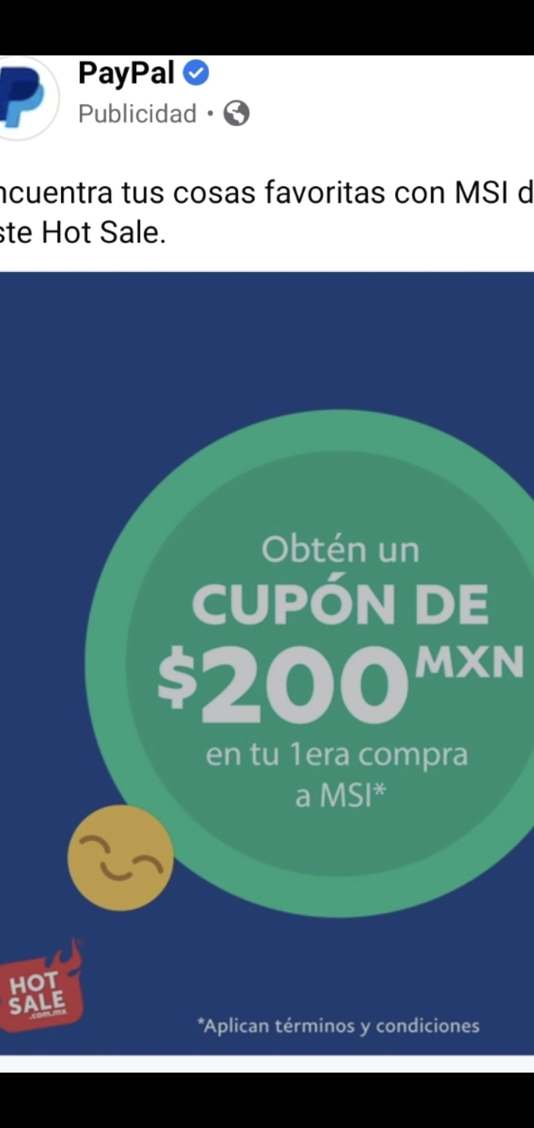 Hot Sale: Paga con Paypal a MSI y Obtén Cupon de $200 en tu primera compra