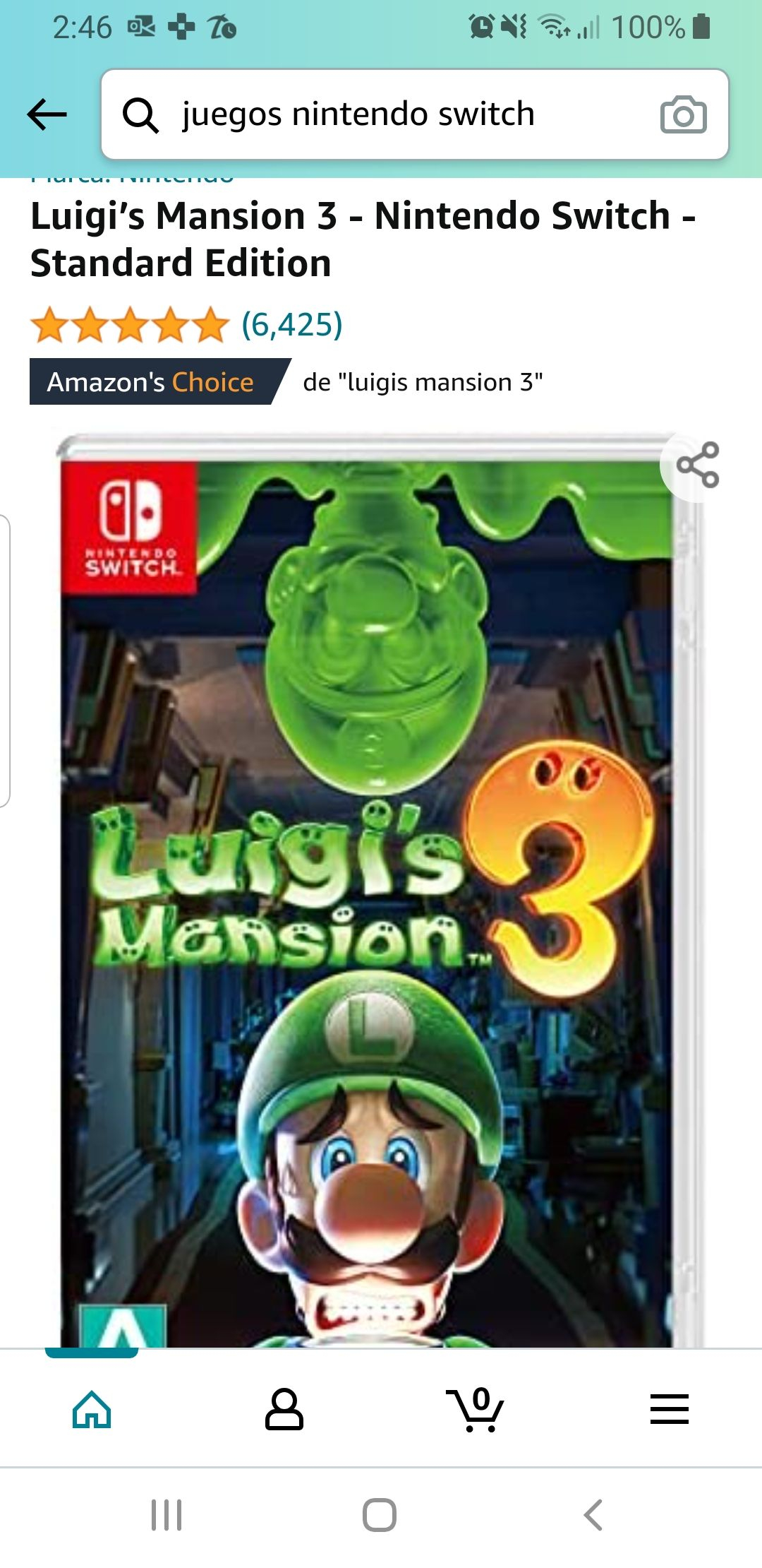 Amazon: Luigi’s Mansion 3 - Nintendo Switch - Standard Edition
