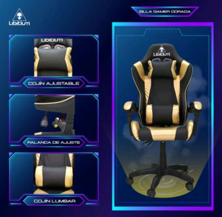 Linio: Silla gamer Libitium (Paypal+Banamex)