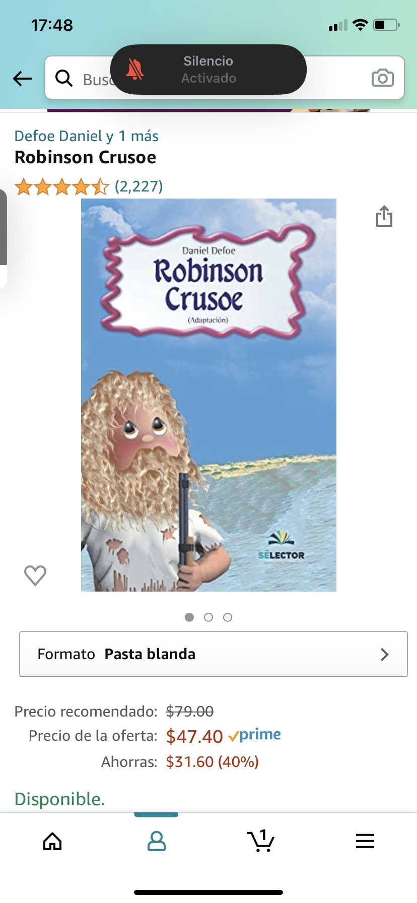 Amazon: Libro: Robinson Crusoe - Daniel Defoe