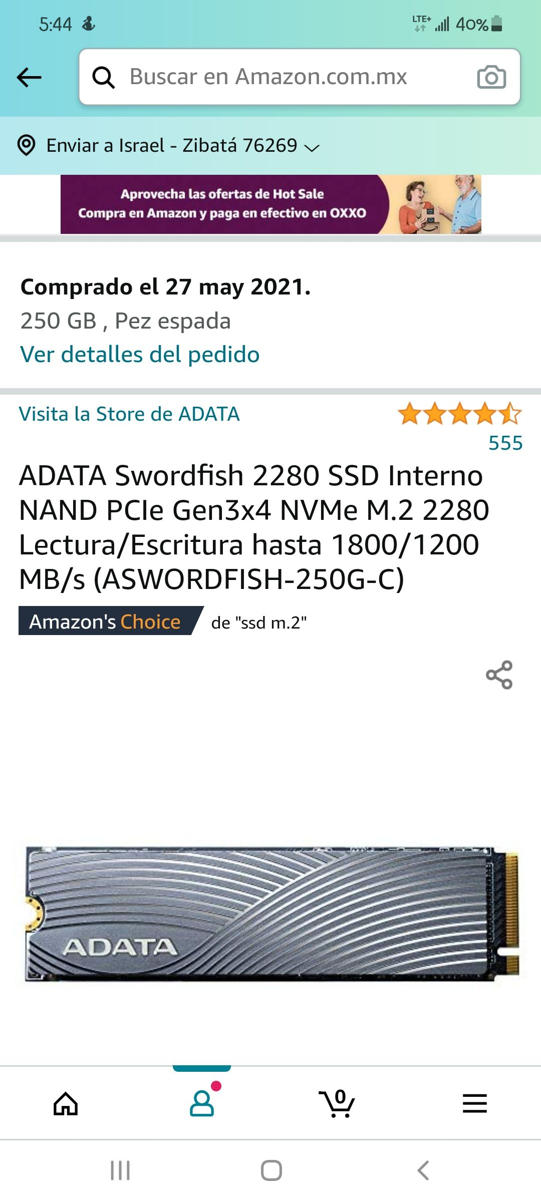 Amazon: M2 SSD NVME 256GB BUENO BONITO Y BARATO