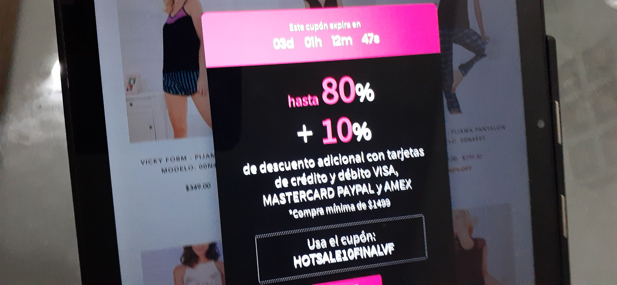 10% de descuento adicional en la página Vicky form