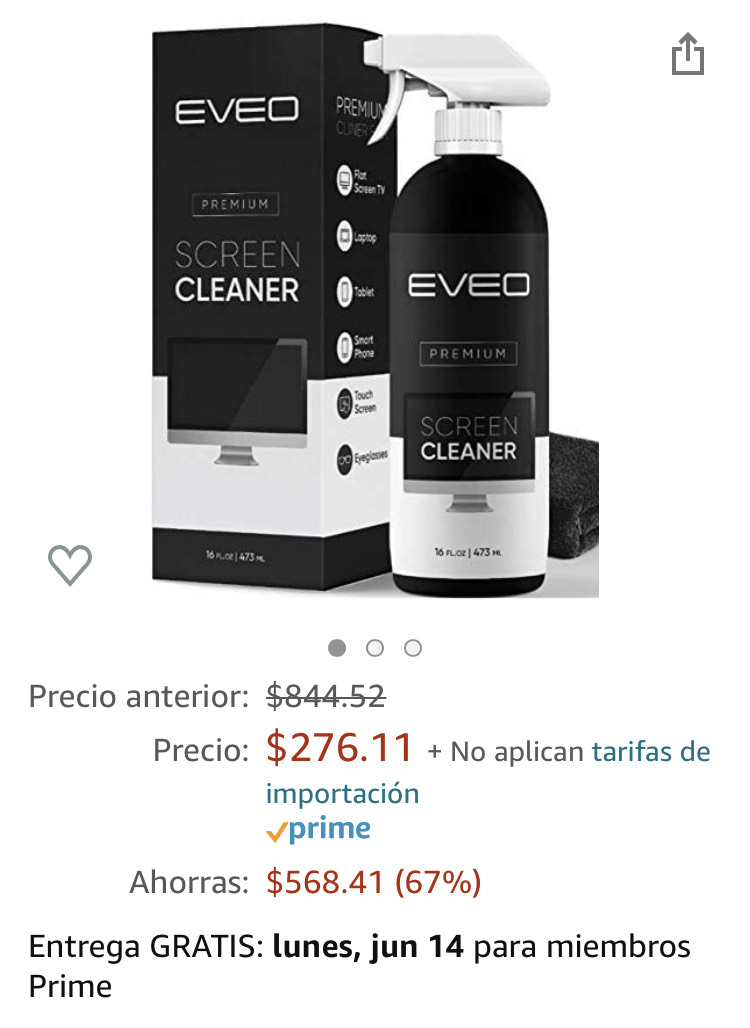 Amazon Limpiador de pantallas EVEO