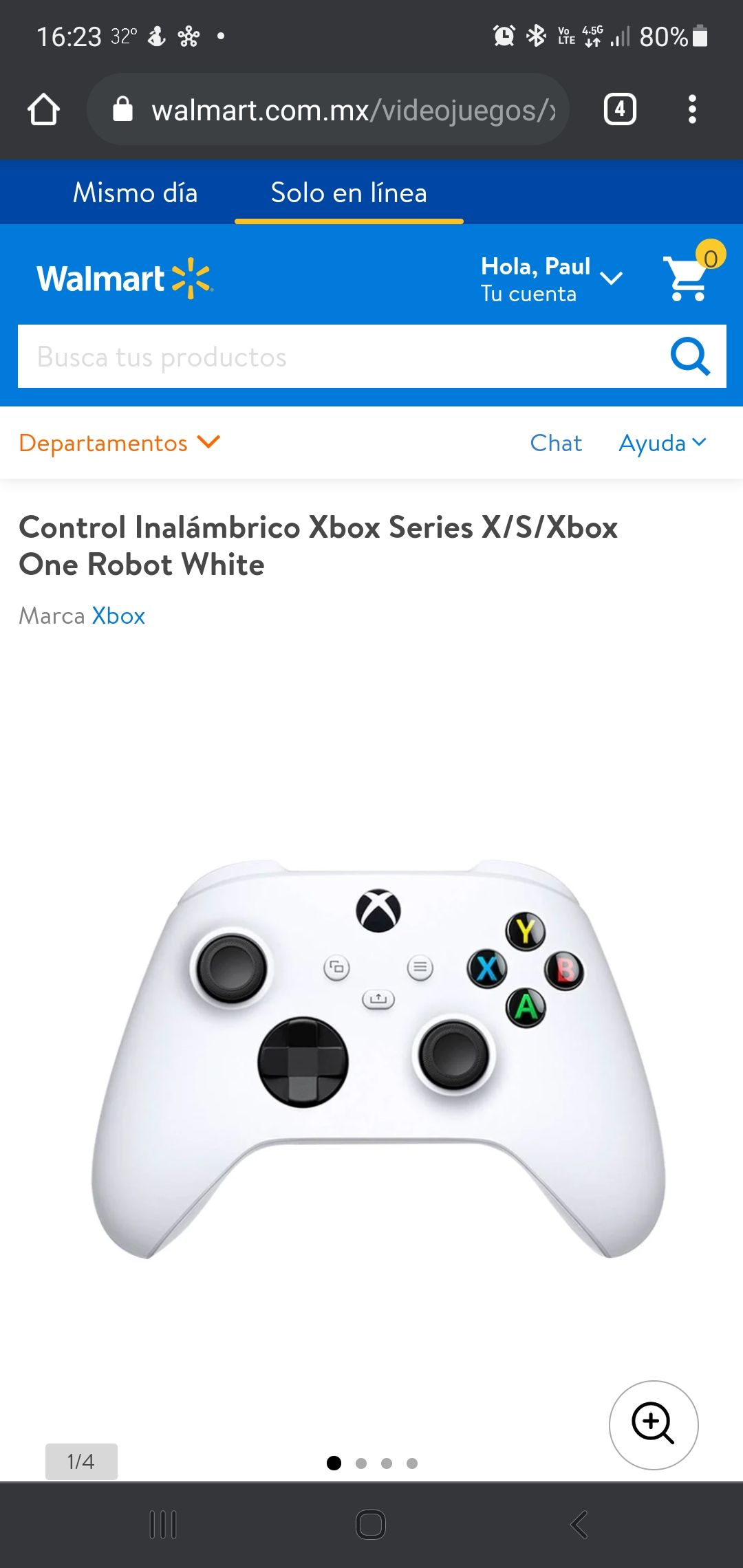 Walmart: Control Inalámbrico Xbox Series X/S/Xbox One Robot Whit