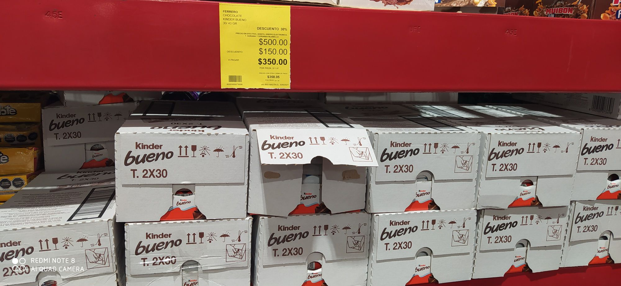 City Club Ecatepec: caja con 30 kinder bueno 43 gramos (no mini)