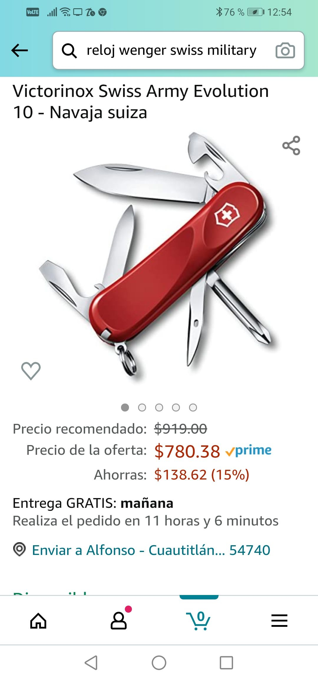 Amazon: Regalo para el día del padre - Victorinox Swiss Army Evolution 10 - Navaja suiza