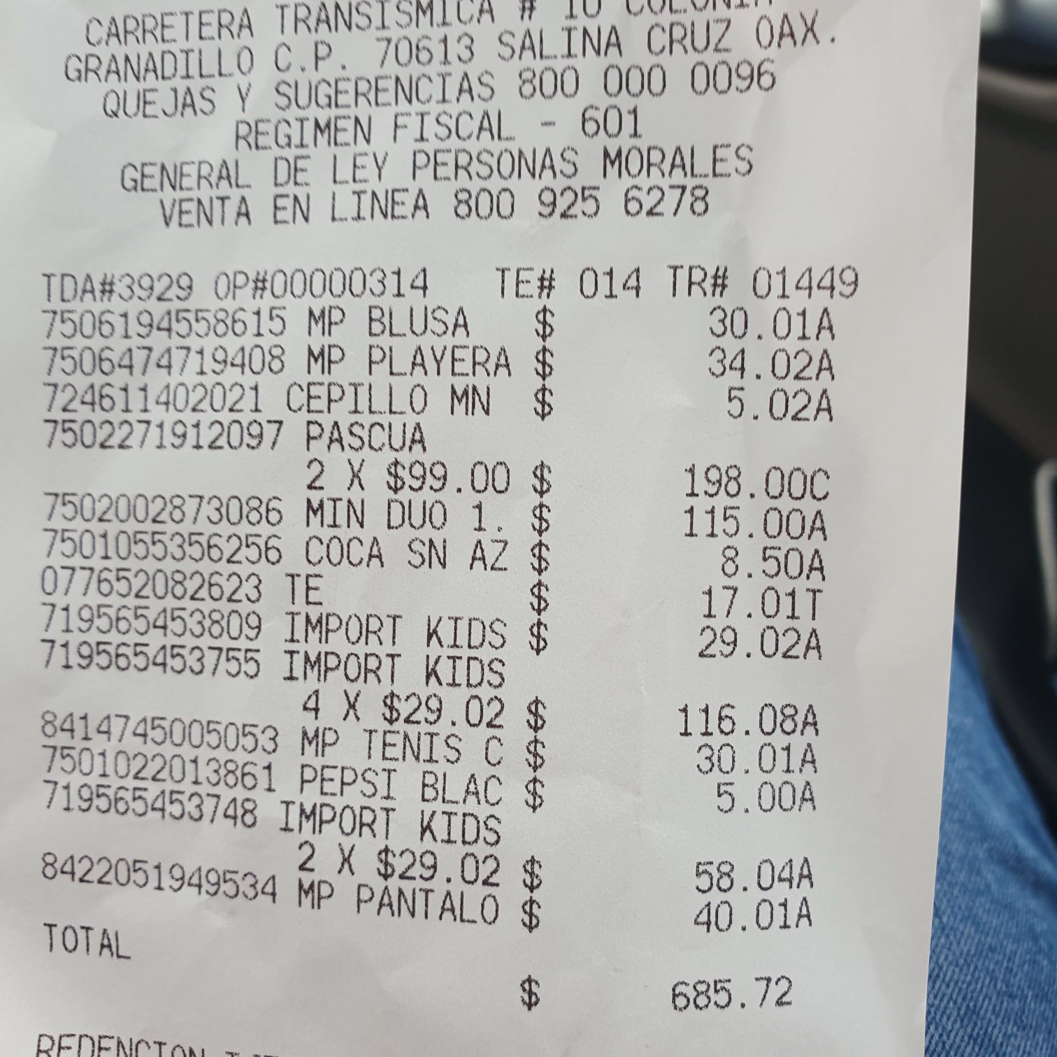 Walmart: Pantalon dama negro, blusas, tenis, te