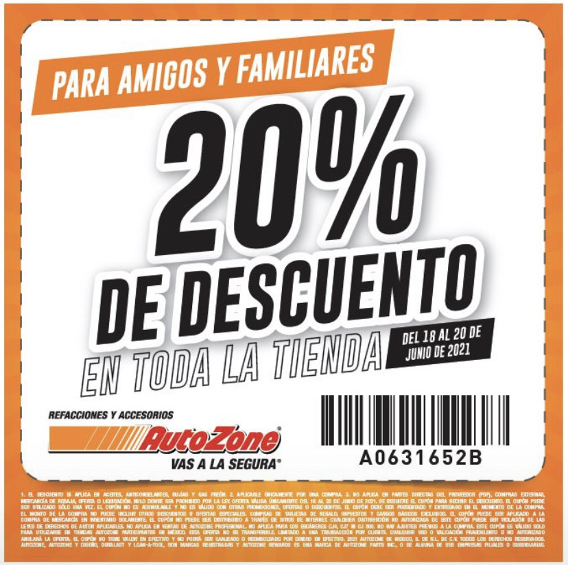 AutoZone: 20% de descuento