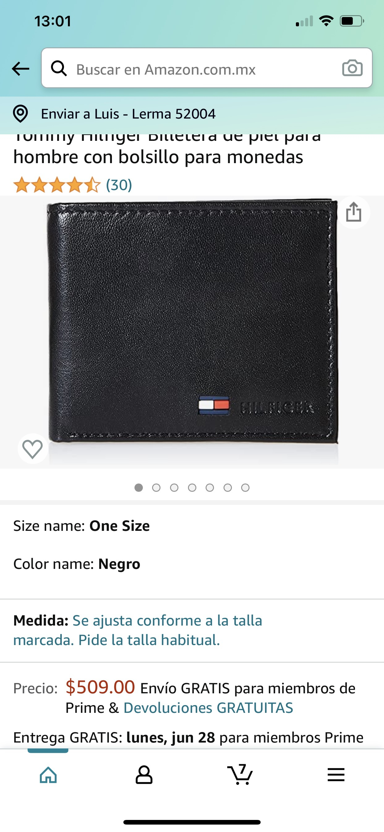 Amazon: Cartera Tommy para papá