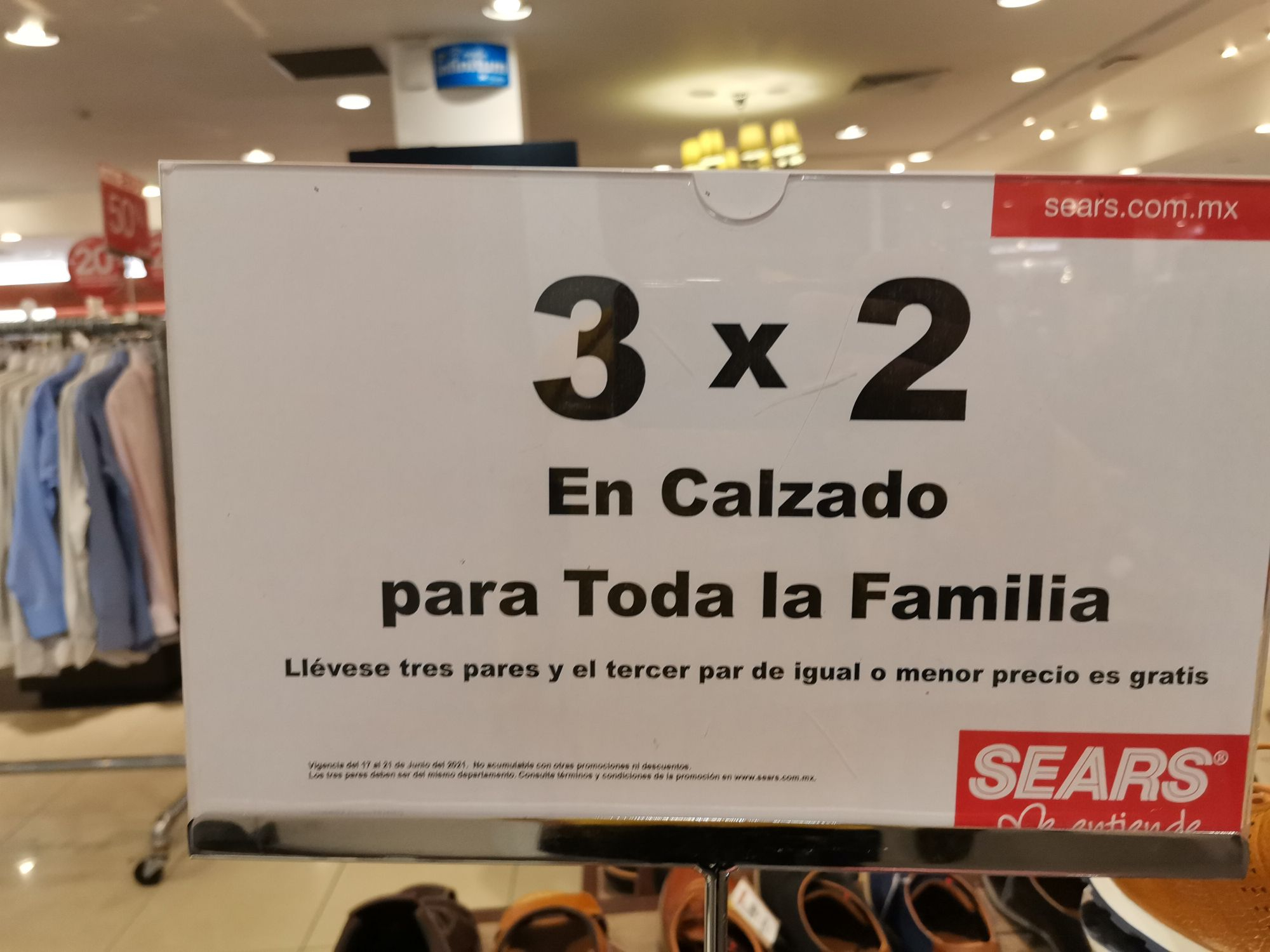 3x2 zapatos en Sears - promodescuentos.com